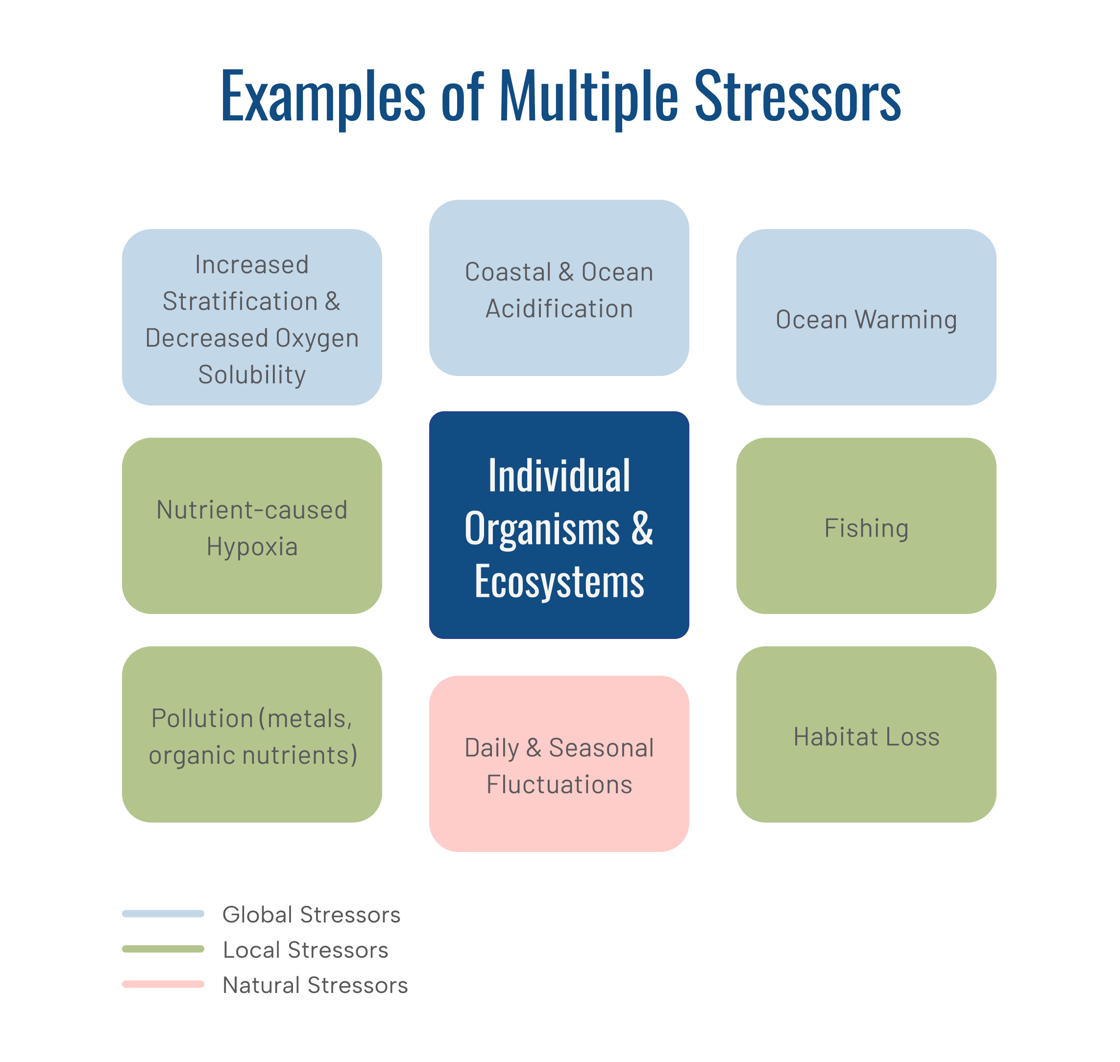 Common Stressors to Individual Organisms & Ecosystems
